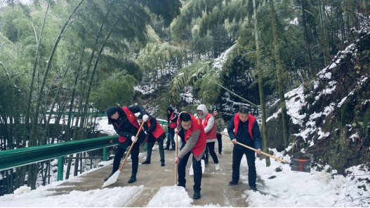 团山村：开展积雪清扫志愿服务活动