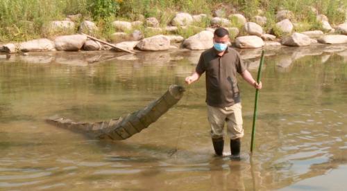 清理“地笼网” 还河道水畅鱼欢