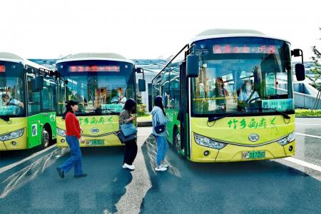 竹乡画廊旅游公交1号线正式开通